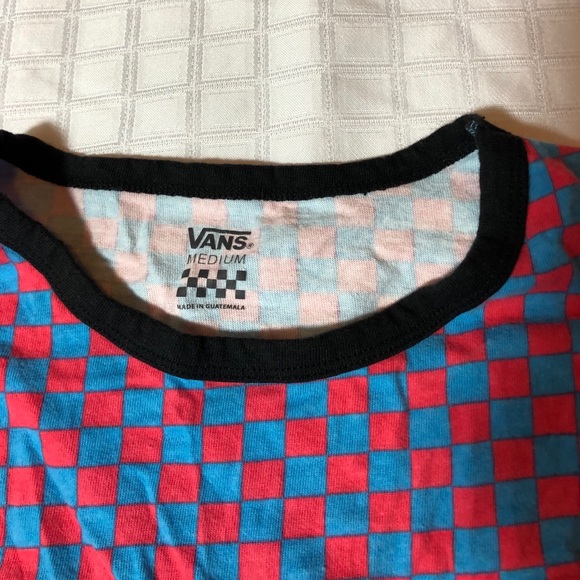 Vans Pink & Blue Checkered Top - Picture 2 of 3
